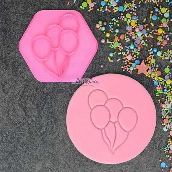 LissieLou BIRTHDAY BALLOONS design cookie & icing stamp