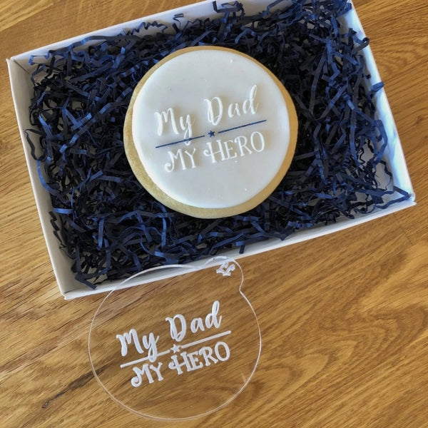 LissieLou MY DAD MY HERO acrylic cookie & icing embosser