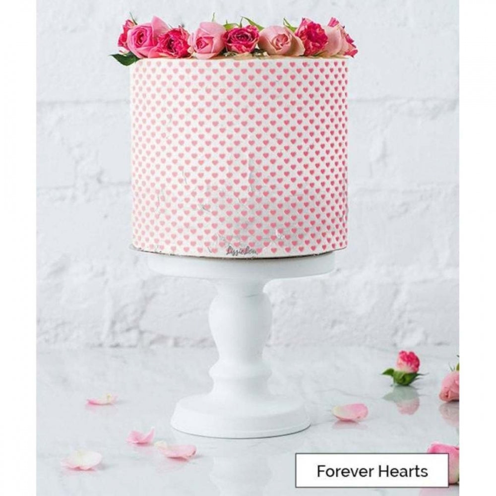 LissieLou FOREVER HEARTS full size cake icing stencil by Lissie Lou