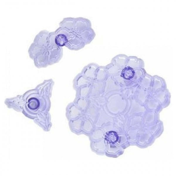 PME 3 pc Briar Rose cutwork embroidery icing cutter set