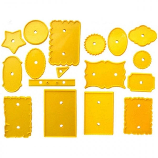 PME # 4 box set - small fondant icing plaque cutters 17 pc