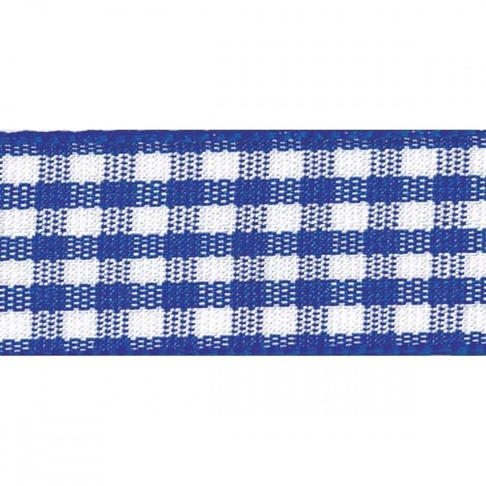 Berisfords ROYAL Blue 25mm x 20m Gingham check ribbon