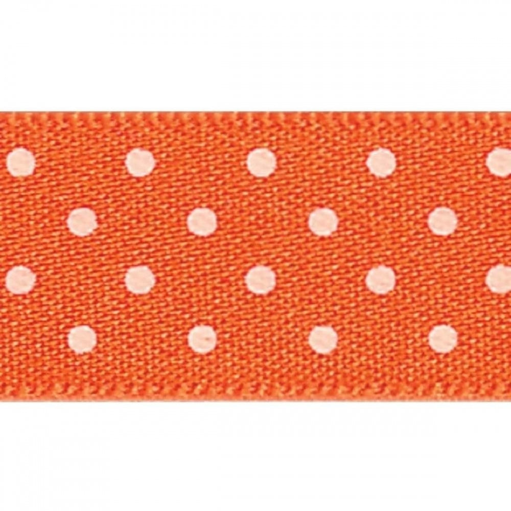 Berisfords ORANGE DELIGHT 15mm x 20m Micro Dots ribbon