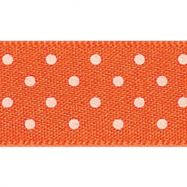 Berisfords ORANGE DELIGHT 15mm x 20m Micro Dots ribbon