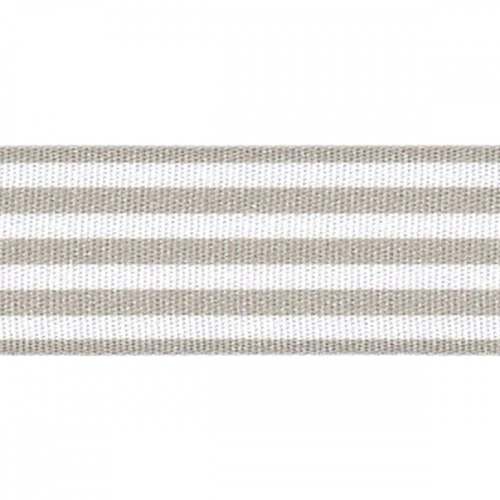 Berisfords GREY STRIPES 16mm x 25m satin cake ribbon
