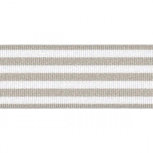 Berisfords GREY STRIPES 16mm x 25m satin cake ribbon