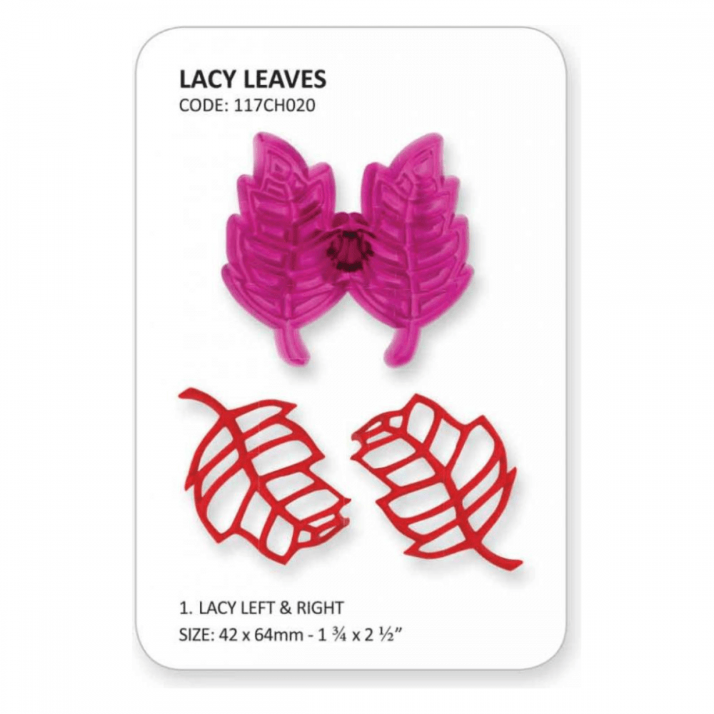 PME 2 pc Lacy Leaves fondant icing gum paste cutter set