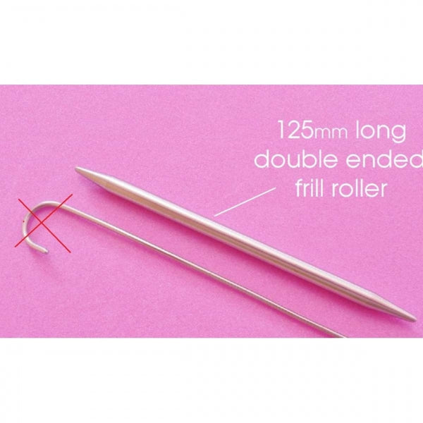 Pullingers 125mm pointed stainless steel frill roller DE3