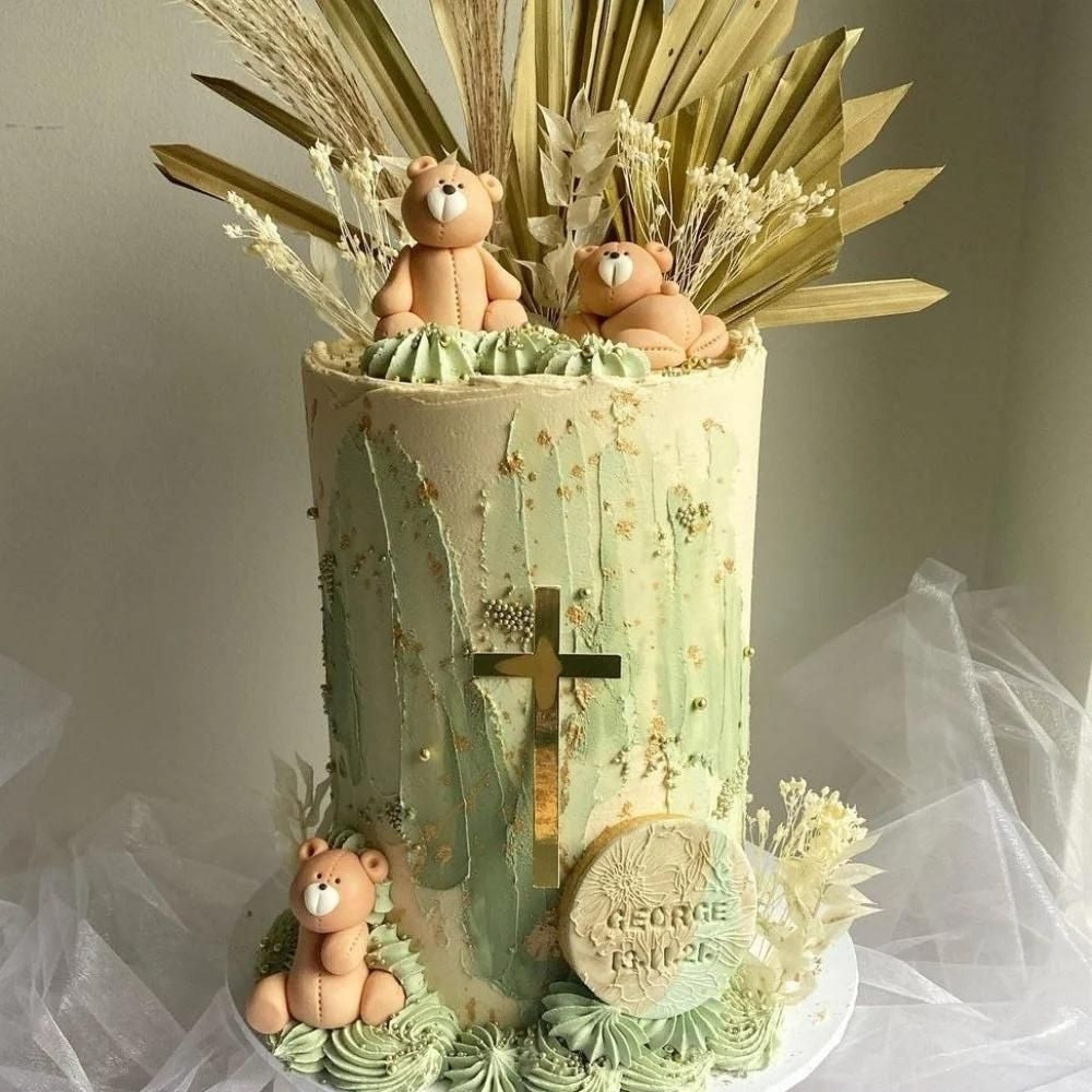 JN Cakes Set Of 3 Teddy Bears - Edible Cake Toppers