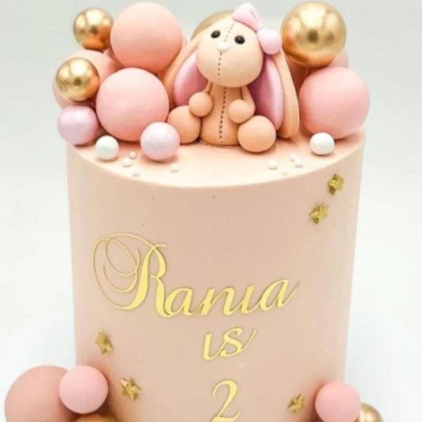 JN Cakes Brown Bunny - Edible Cake Topper