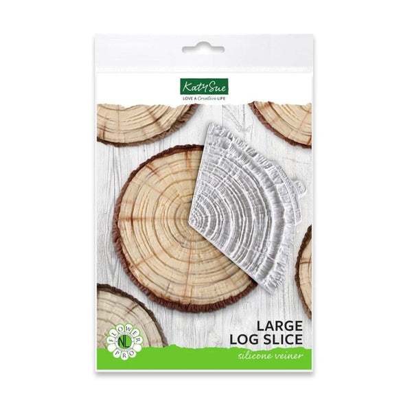 Katy Sue Designs Large Log Slice Silicone Veiner Mould