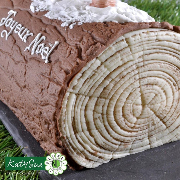 Katy Sue Designs Large Log Slice Silicone Veiner Mould