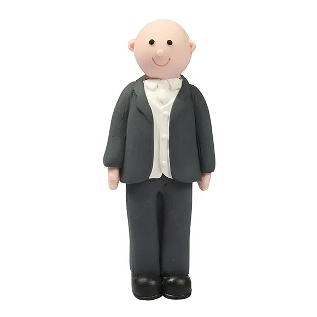 Unknown/Discontinued Bald Groom Claydough Wedding Cake Topper Decoration