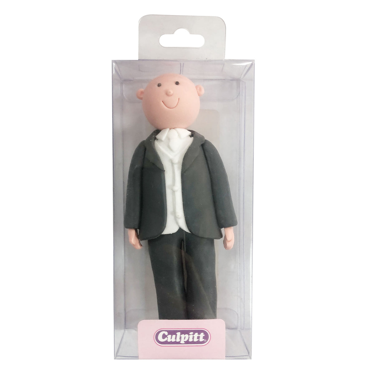 Unknown/Discontinued Bald Groom Claydough Wedding Cake Topper Decoration