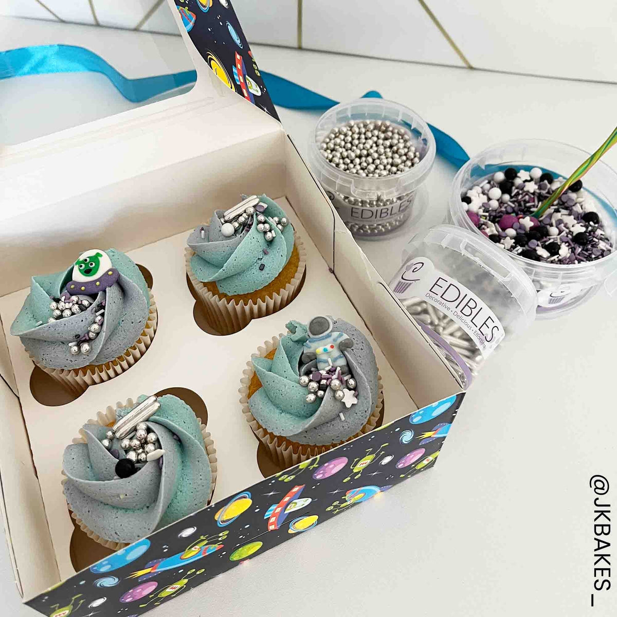 Purple Cupcakes 4mm Silver Metallic Pearls 100g