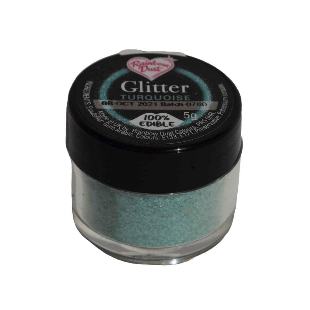 Rainbow Dust EXPIRED - Turquoise Edible Glitter 5g By Rainbow Dust [AUG 2025]