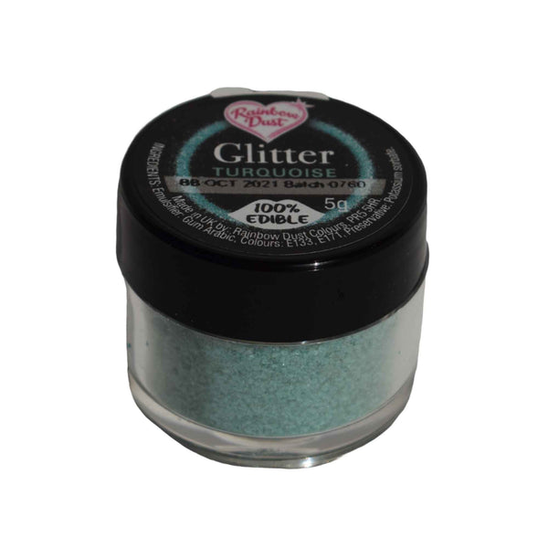 Rainbow Dust EXPIRED - Turquoise Edible Glitter 5g By Rainbow Dust [AUG 2025]