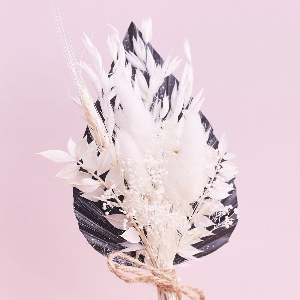 The Baked Studio Black, Silver & White Palm Spear Bouquet