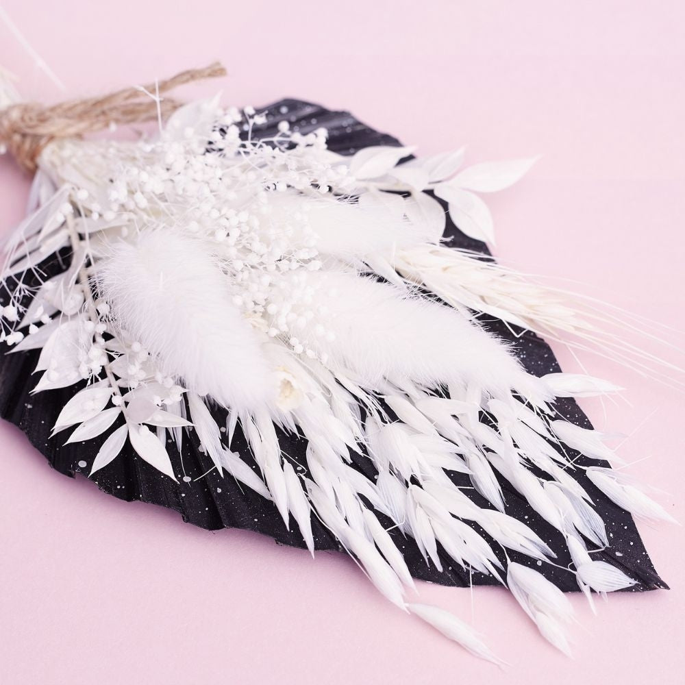 The Baked Studio Black, Silver & White Palm Spear Bouquet
