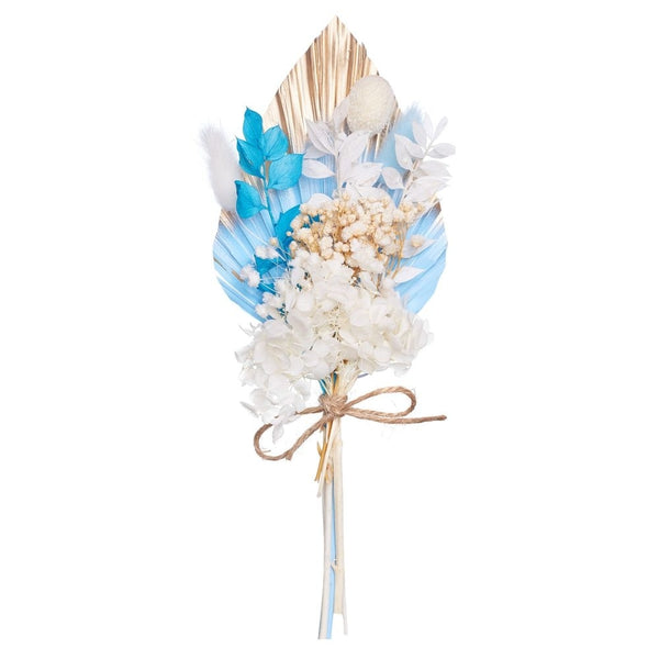 The Baked Studio Blue, Gold & White Palm Spear Bouquet