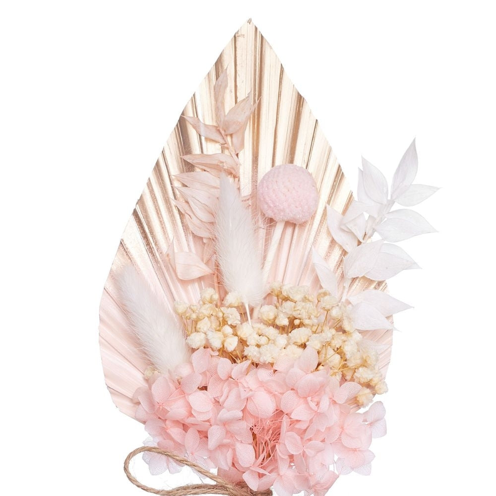 The Baked Studio Gold, Pink & White Palm Spear Bouquet