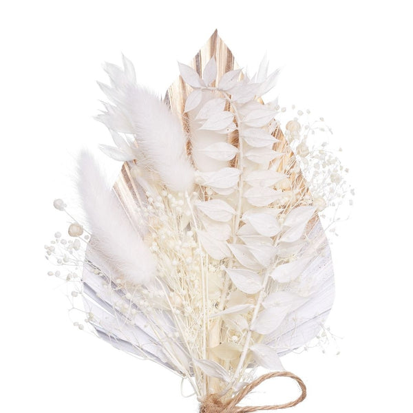 The Baked Studio Gold & White Palm Spear Bouquet