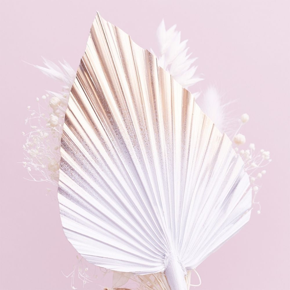 The Baked Studio Gold & White Palm Spear Bouquet