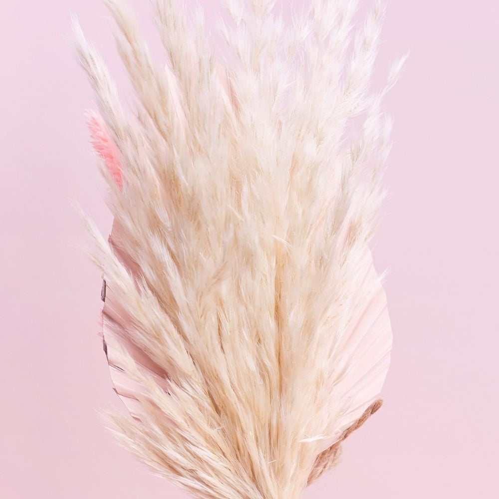 The Baked Studio Pink & Pampas Palm Spear Bouquet