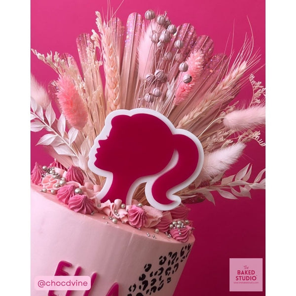 The Baked Studio Pink Glitter Shell Palm Bouquet