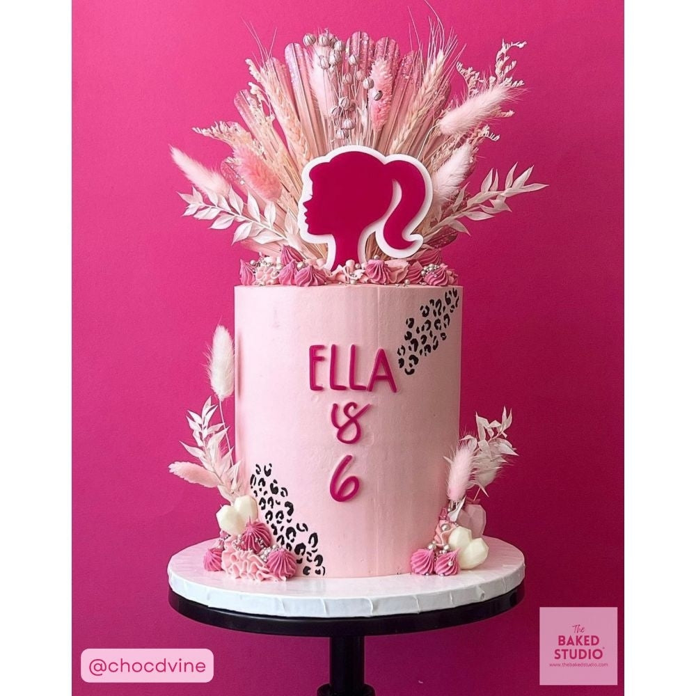 The Baked Studio Pink Glitter Shell Palm Bouquet