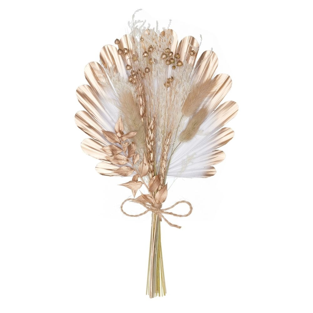 The Baked Studio Gold & White Shell Palm Bouquet