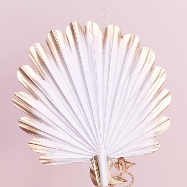 The Baked Studio Gold & White Shell Palm Bouquet