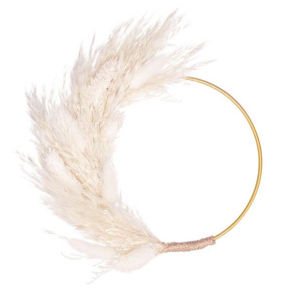 The Baked Studio White Dried Flower Ring 14cm (Without Stem)
