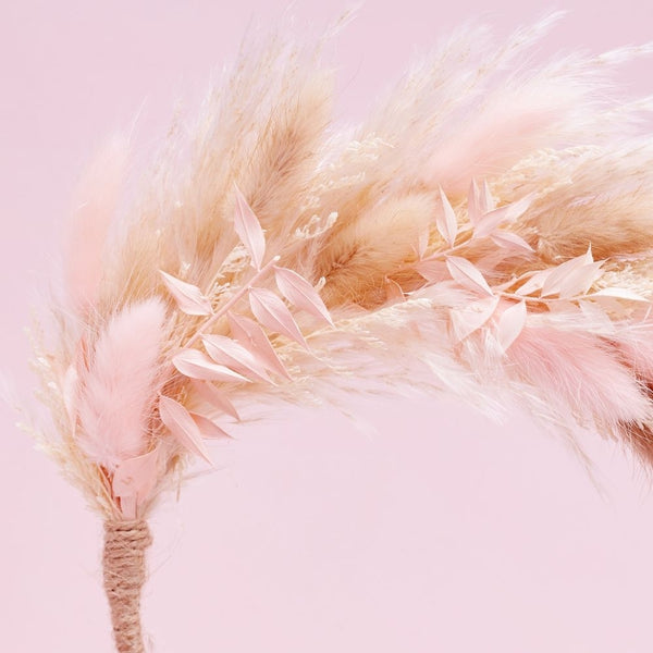 The Baked Studio Natural Pink Dried Flower Ring 14cm (Without Stem)