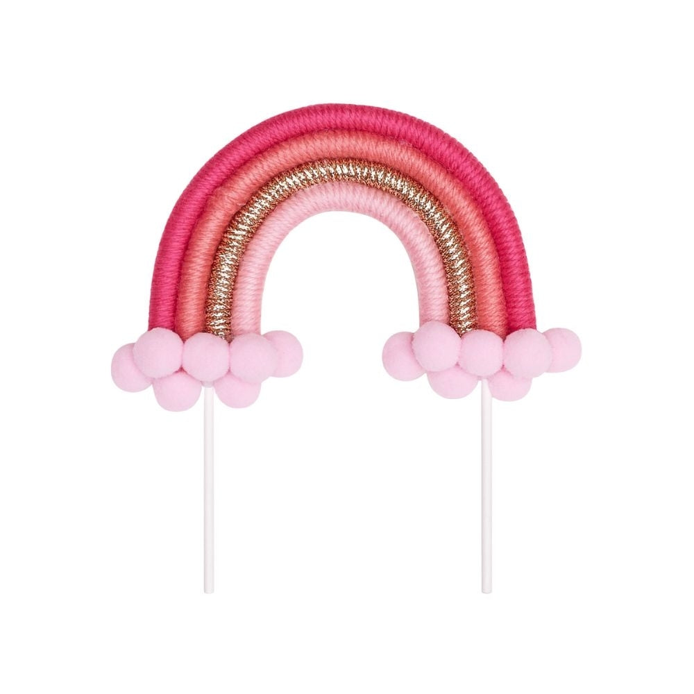 The Baked Studio Pink & Gold Rainbow Cake Topper (Small)