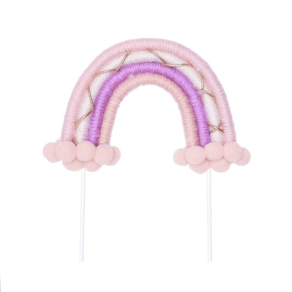 The Baked Studio Pink, Purple & Gold Rainbow Cake Topper (Small)