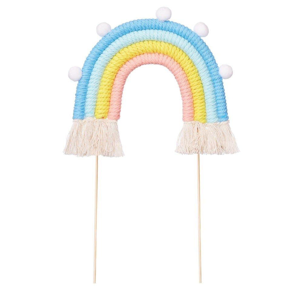 The Baked Studio Pastel Blues Rainbow Cake Topper (Medium)