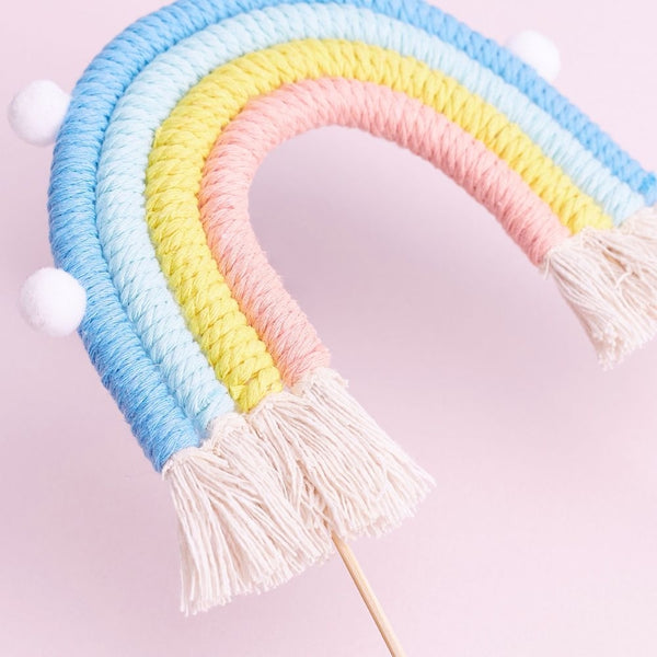 The Baked Studio Pastel Blues Rainbow Cake Topper (Medium)