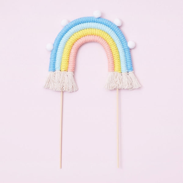 The Baked Studio Pastel Blues Rainbow Cake Topper (Medium)