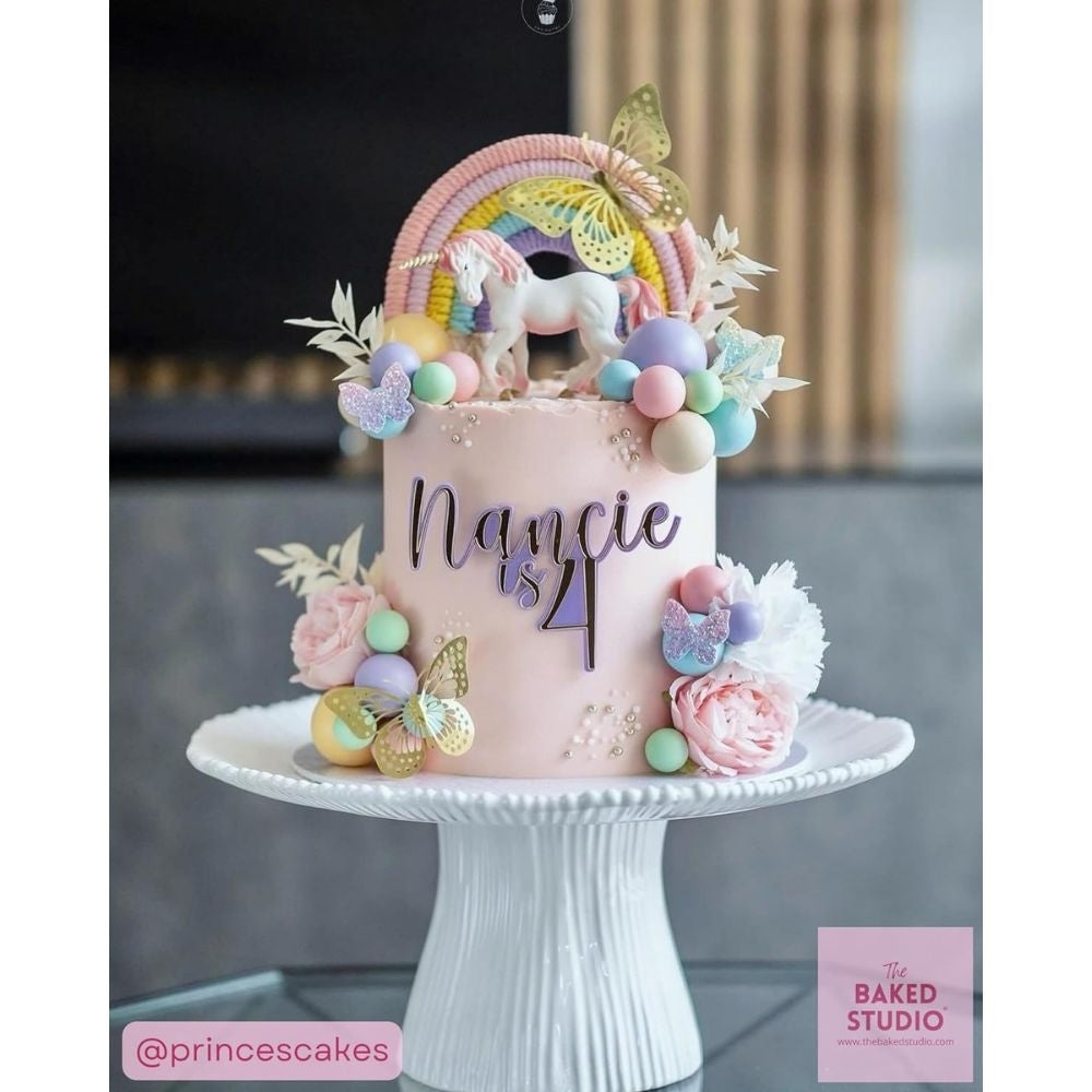 The Baked Studio Pastels Rainbow Cake Topper (Medium)