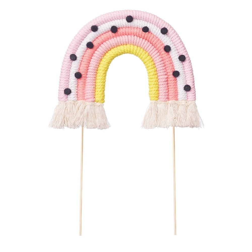 The Baked Studio Pinks & Polka Dots Rainbow Cake Topper (Medium)