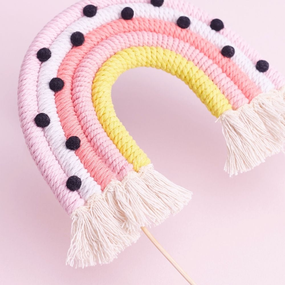 The Baked Studio Pinks & Polka Dots Rainbow Cake Topper (Medium)