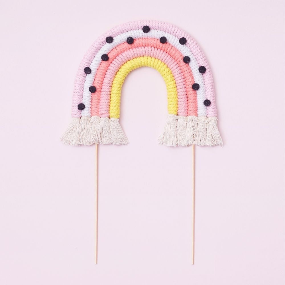 The Baked Studio Pinks & Polka Dots Rainbow Cake Topper (Medium)