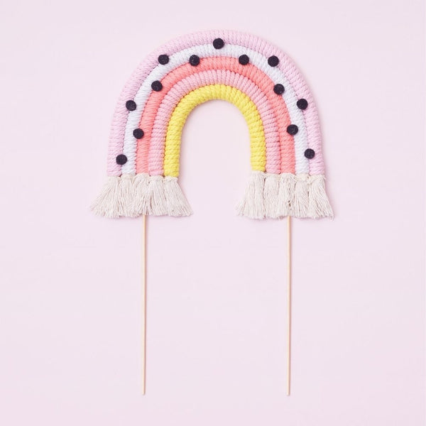 The Baked Studio Pinks & Polka Dots Rainbow Cake Topper (Medium)