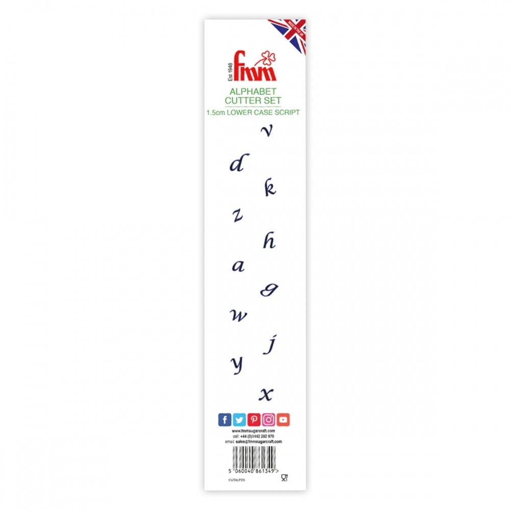 FMM Script Alphabet Lower Case Tappit Set