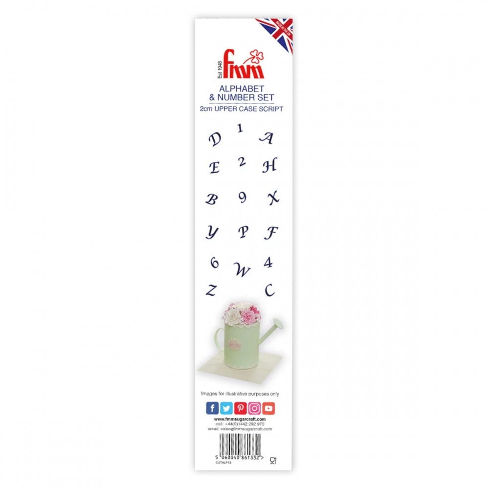 FMM Script Alphabet And Number Upper Case Tappit Set
