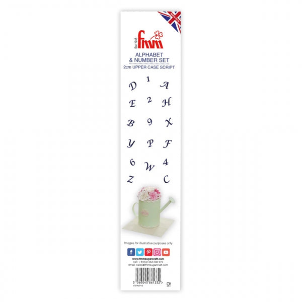 FMM Script Alphabet And Number Upper Case Tappit Set
