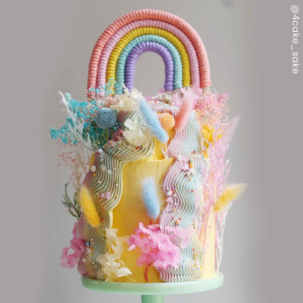 The Baked Studio Pastels Rainbow Cake Topper (Medium)