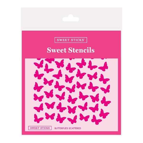 Sweet Sticks Butterflies Scattered Stencil