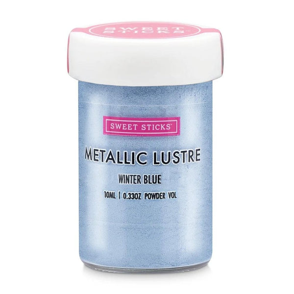 Sweet Sticks Edible Metallic Lustre Dust 10ml - Winter Blue
